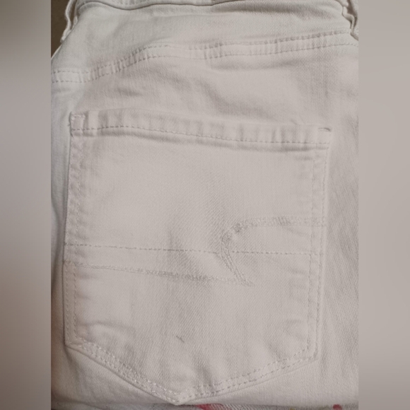 American Eagle Outfitters White Flare Denim Super Stretch Jeans - Picture 11 of 12